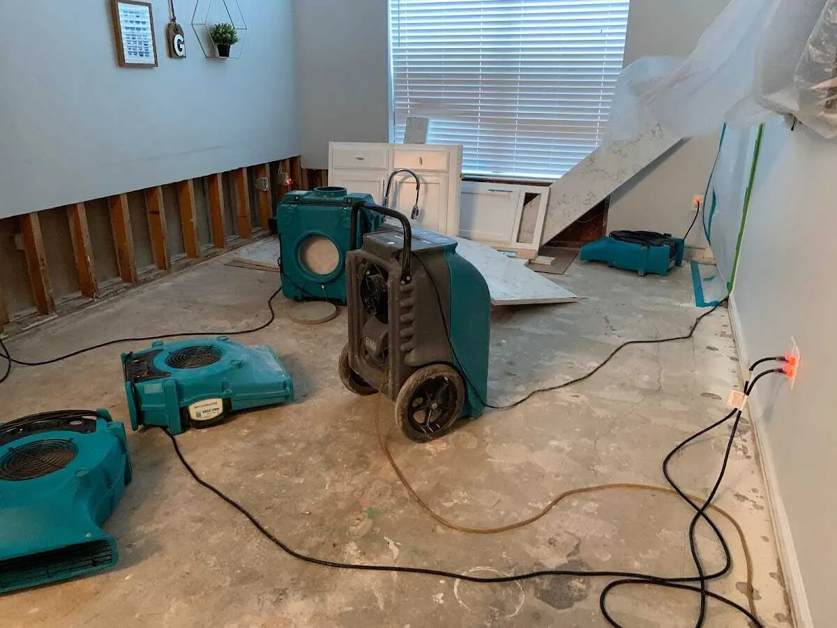 Dehumidifier in flood-cut room for Water Extraction & Removal in Gulfport